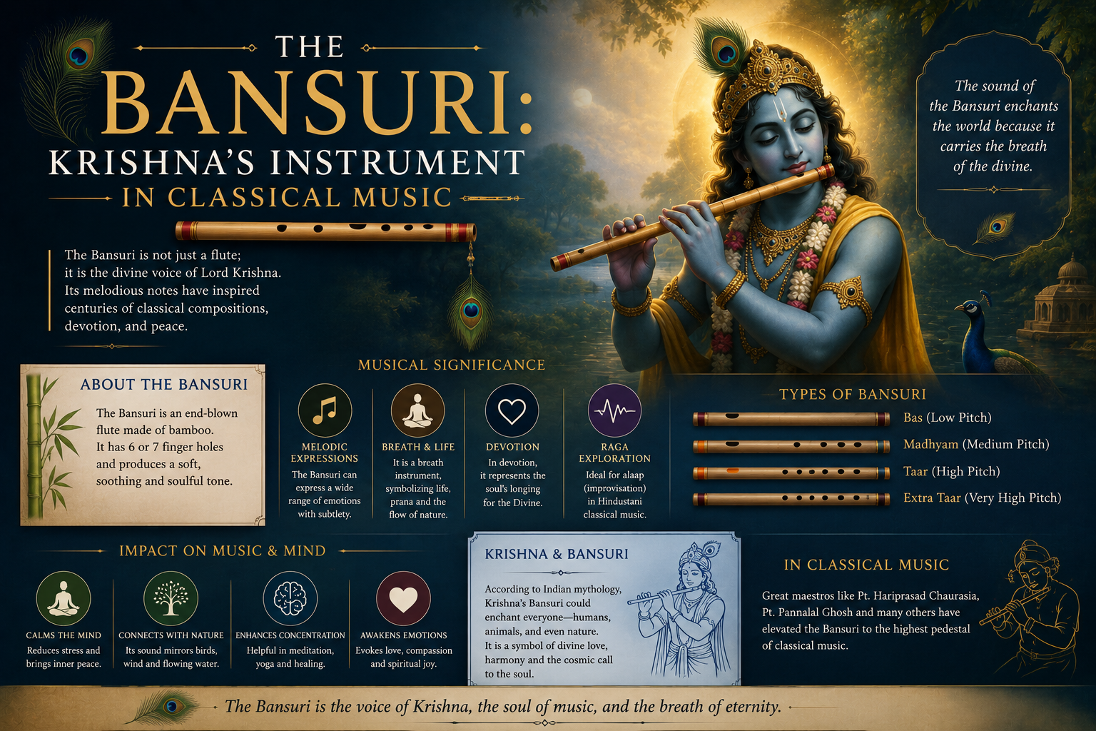 The Bansuri: Krishna's Instrument in Classical Music