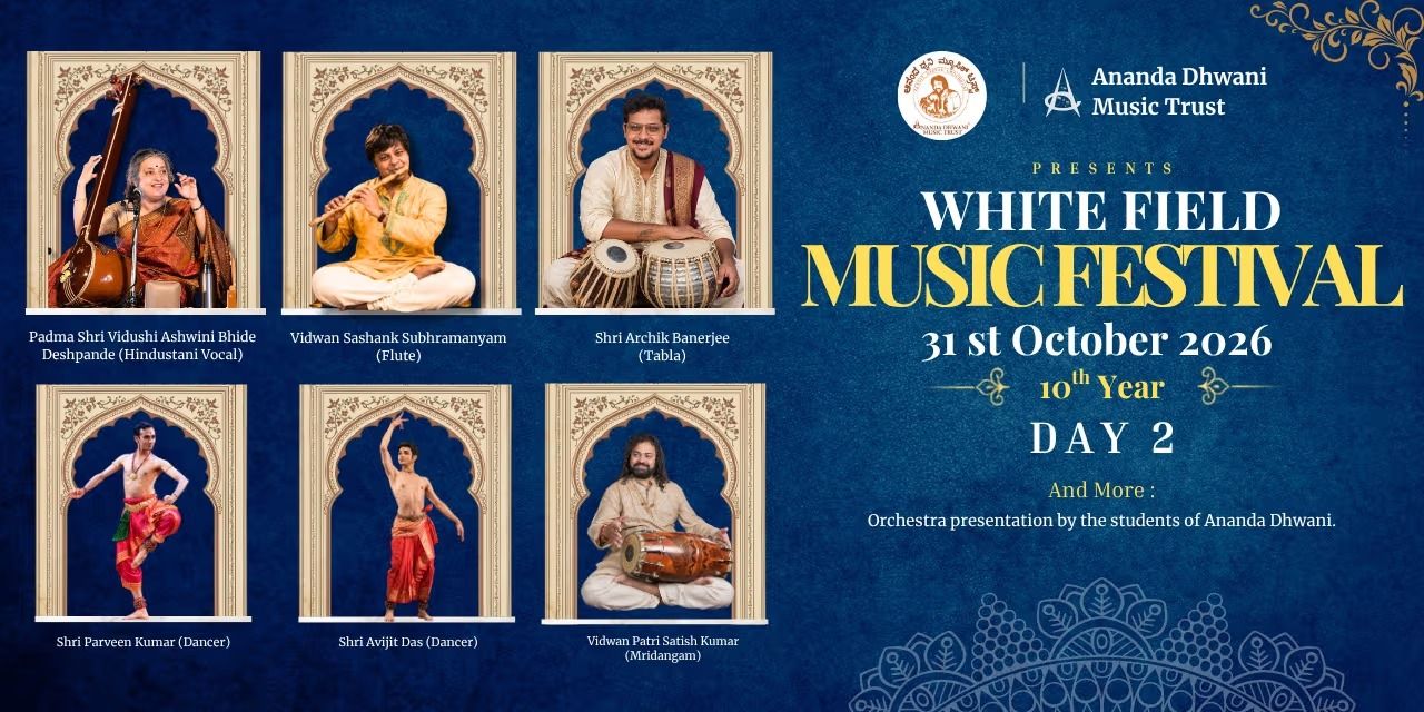 Whitefield Music Festival 2026 – Day 2: Vidwan Shashank & Vidushi Ashwini Bhide-Deshpande